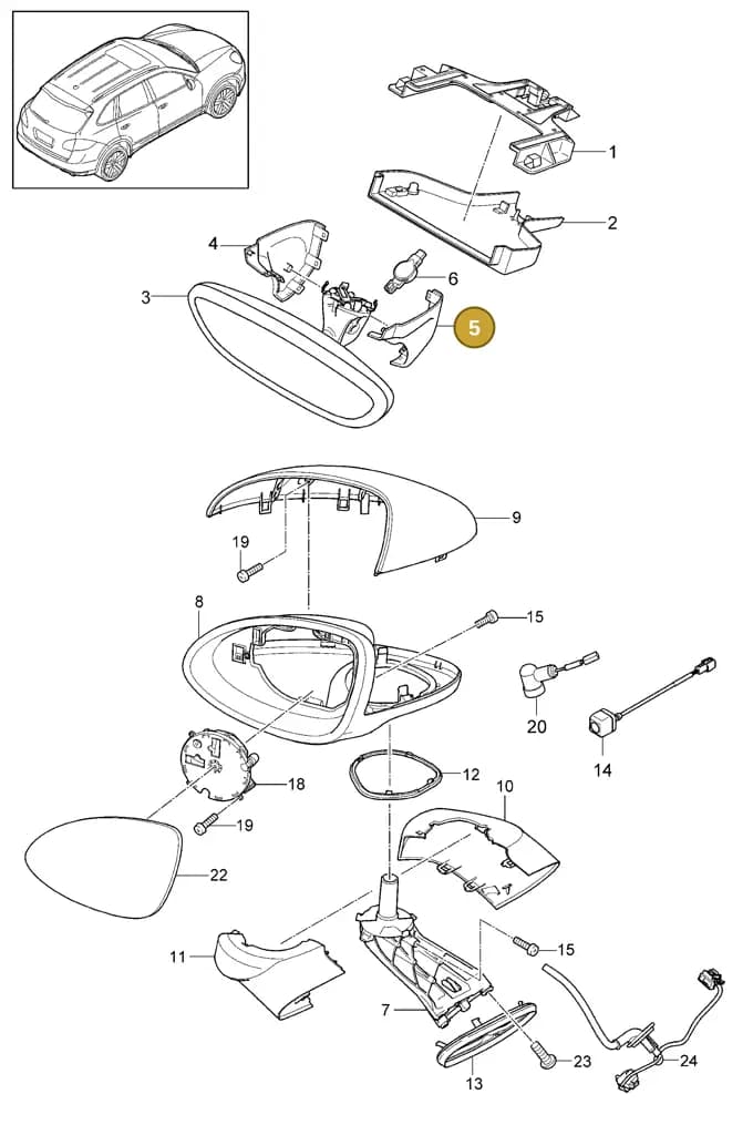 7PP8585481E0 — Porsche Cayenne (2010-2018) diagram p37809030, position 5