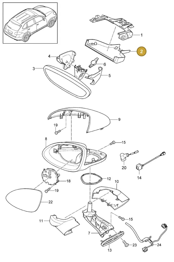 7PP8630811E0 — Porsche Cayenne (2010-2018) diagram p37809030, position 2