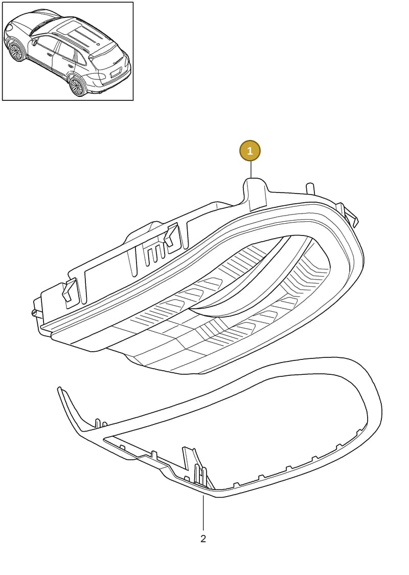 7PP868404RH — Porsche Cayenne (2010-2018) diagram p37903006, position 1