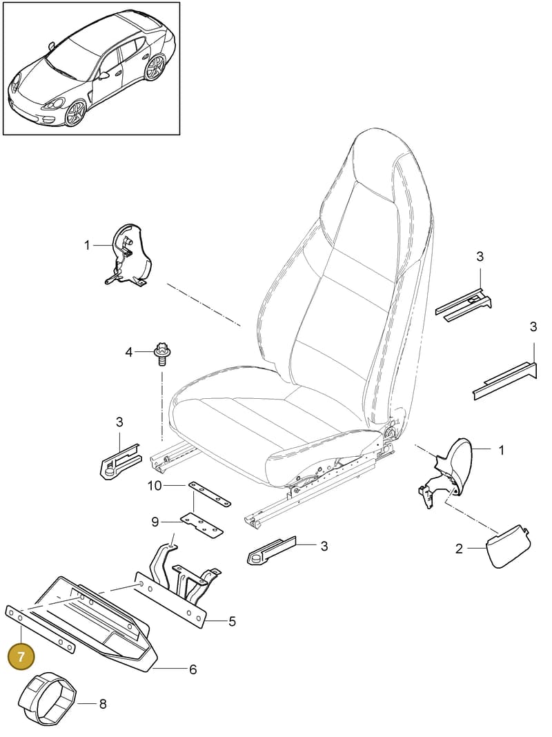7PP882649 — Porsche Panamera (2009-2016) diagram p35817000, position 7