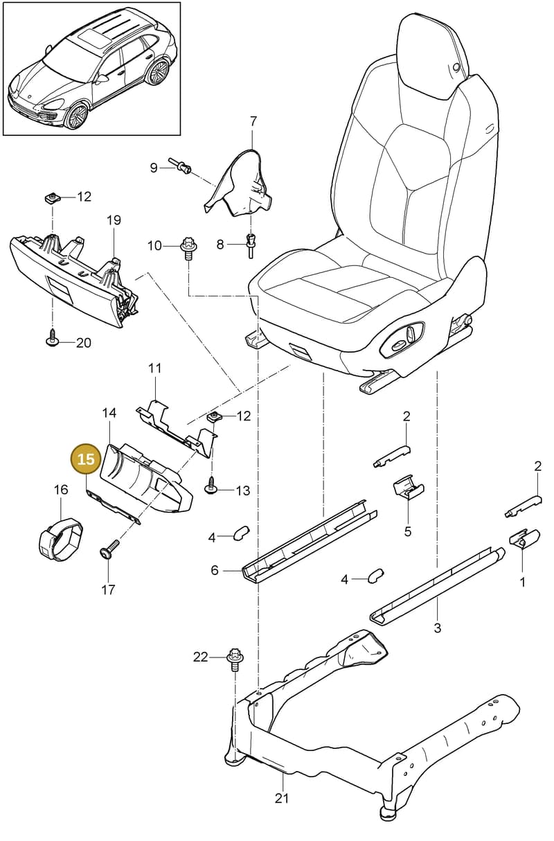 7PP882649 — Porsche Cayenne (2010-2018) diagram p37817000, position 15