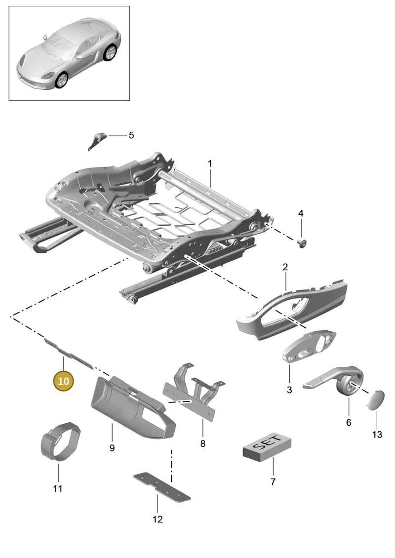 7PP882649 — Porsche Cayman (2016-2019) diagram p50817008, position 10