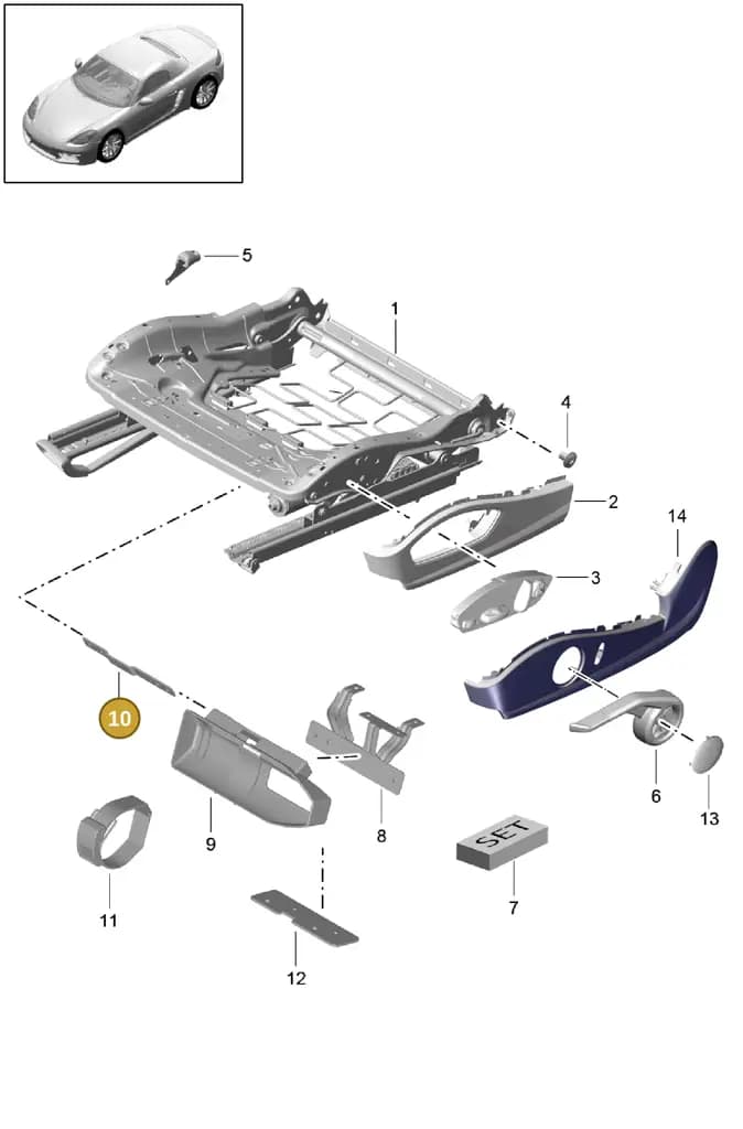 7PP882649 — Porsche Boxster (2016-2019) diagram p48817008, position 10