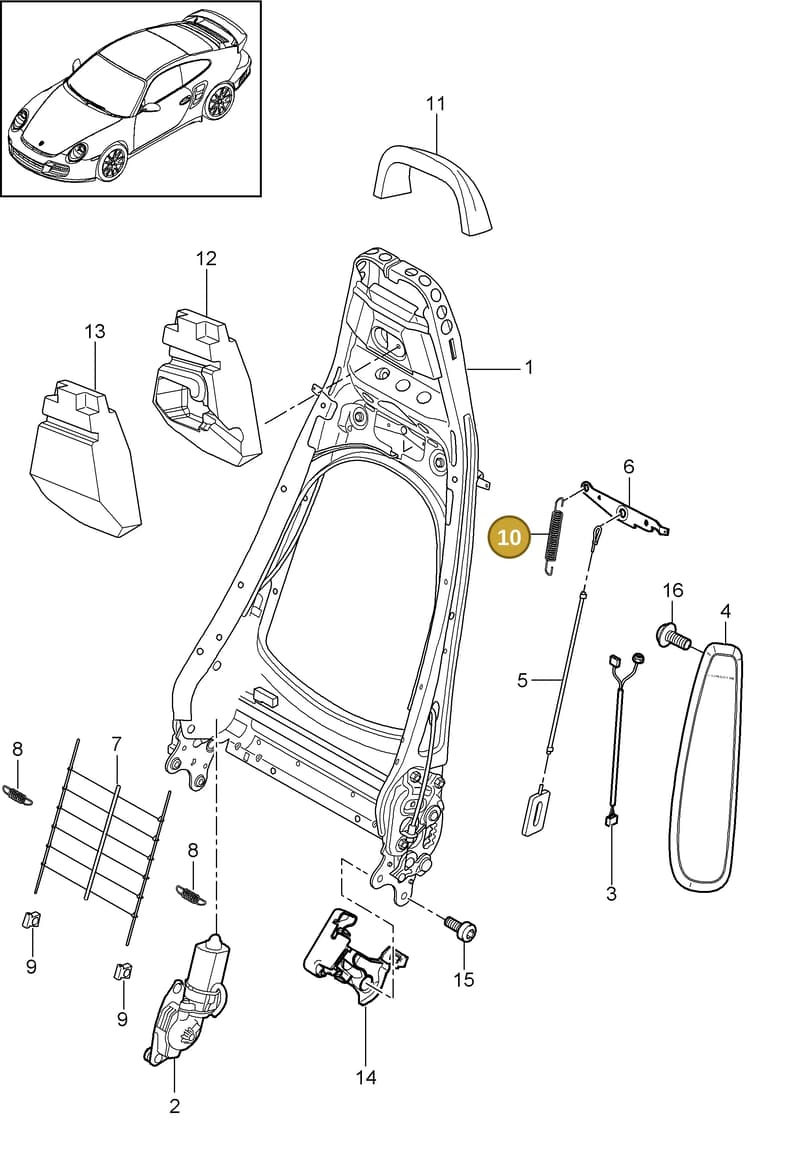 7PP882650 — Porsche GT2 RS (2009-2012) diagram p36817021, position 10