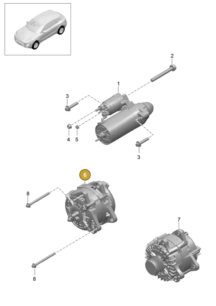 7PP903016CX — Porsche Macan (2013-2018) diagram p44902005, position 6