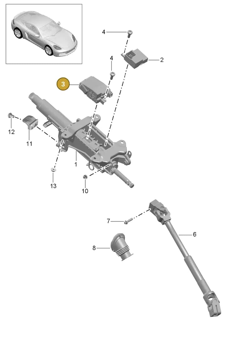 7PP905852C — Porsche Cayman (2016-2019) diagram p50403060, position 3