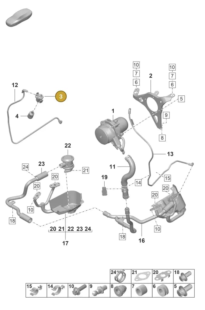 7PP906283R — Porsche 911 (2021-2022) diagram p59108000, position 3