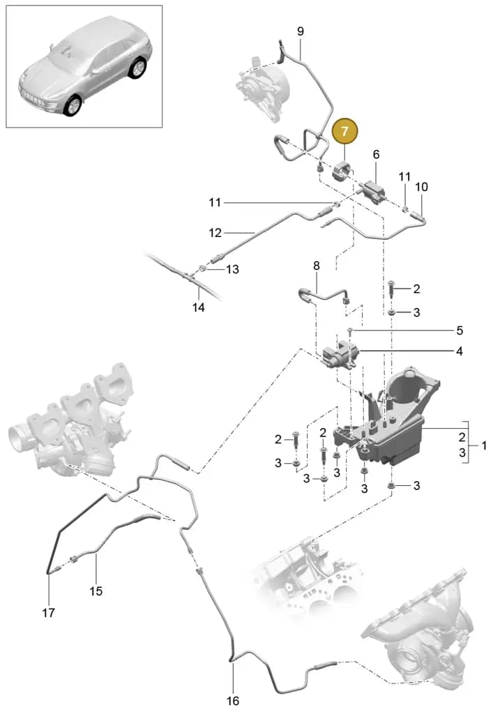 7PP906290 — Porsche Macan (2013-2018) diagram p44107083, position 7