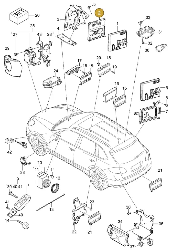 7PP907348B — Porsche Cayenne (2010-2018) diagram p37901004, position 2