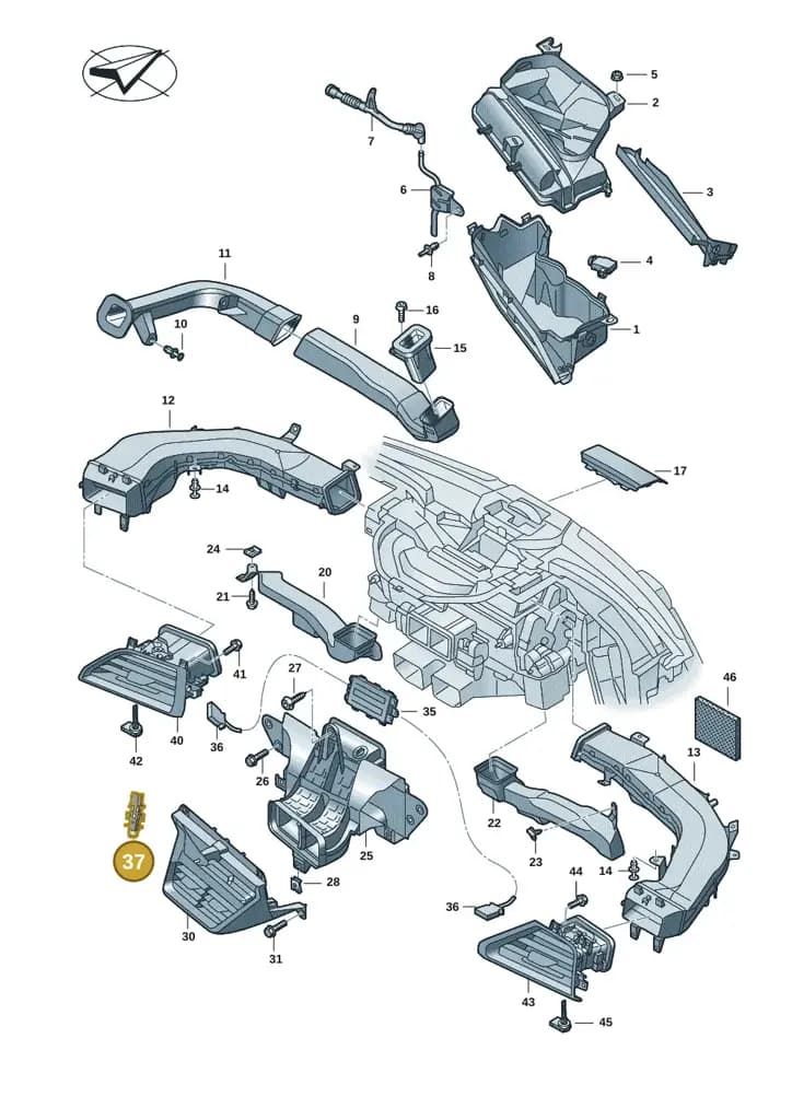 7PP907527B — Audi RS e-tron GT (2020-2025) diagram 4j1819100, position 37