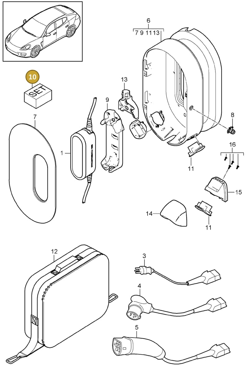 7PP909991A — Porsche Panamera (2009-2016) diagram p35901050, position 10