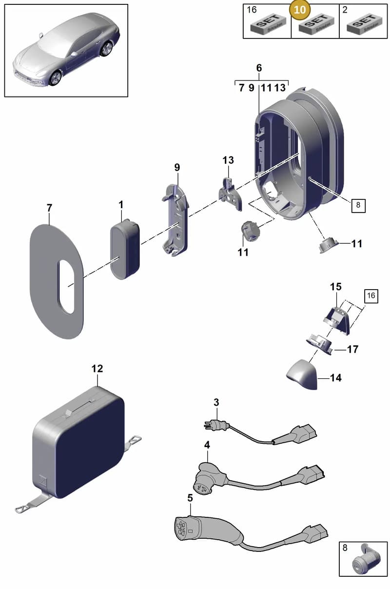 7PP909991A — Porsche Panamera (2016-2020) diagram p49901050, position 10