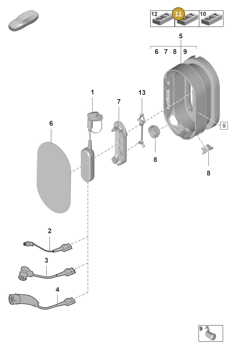 7PP909991A — Porsche Panamera (2020-2023) diagram p58901050, position 11