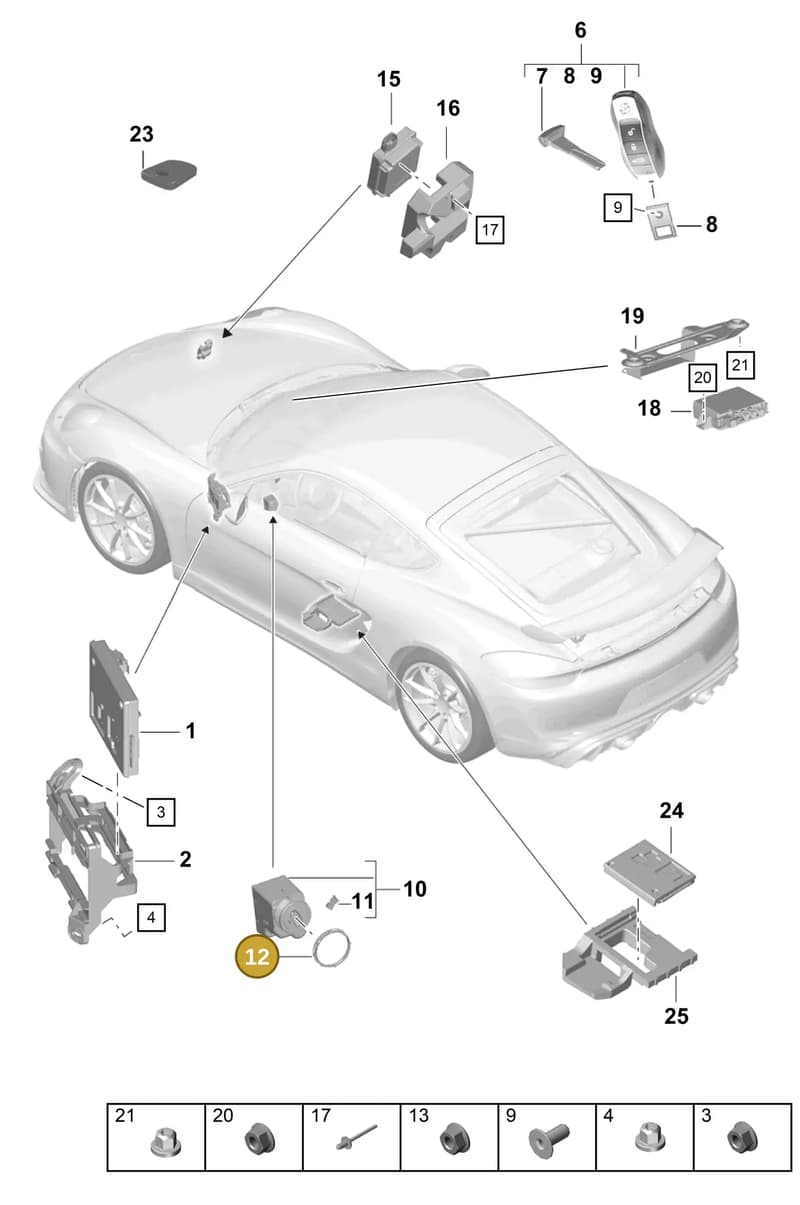 7PP911094 — Porsche Cayman (2019-2022) diagram p55901040, position 12