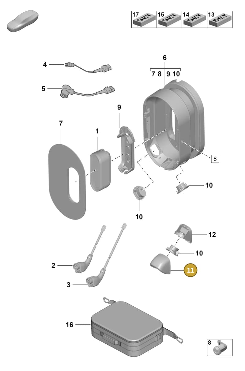 7PP915736 — Porsche Taycan Sport Turismo (2019-2024) diagram p56251370, position 11