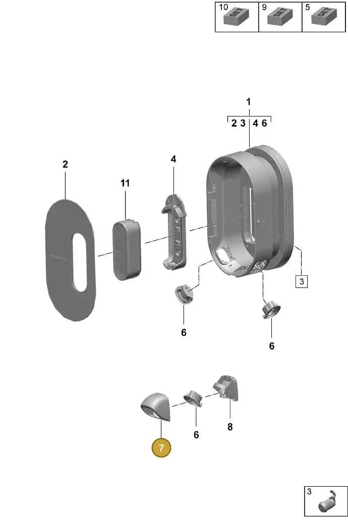7PP915736 — Porsche Taycan Sport Turismo (2023-2025) diagram p64920000, position 7