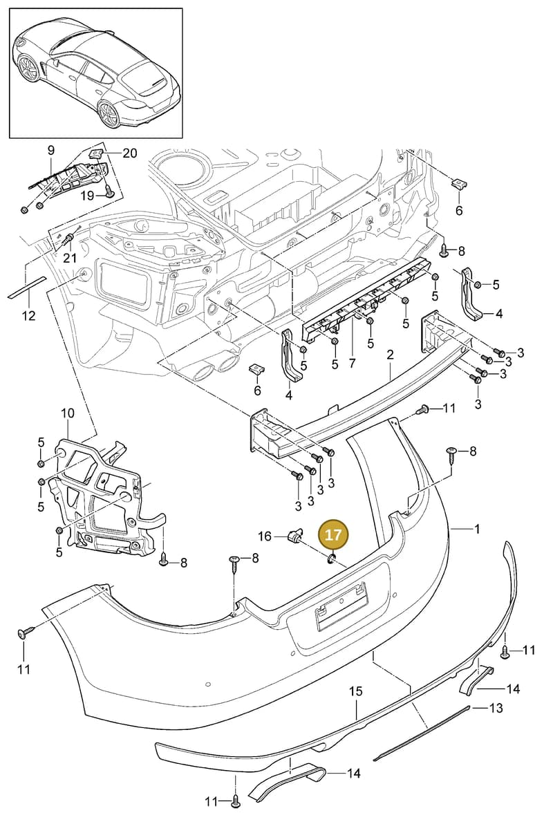 7PP919133 — Porsche Panamera (2009-2016) diagram p35802020, position 17
