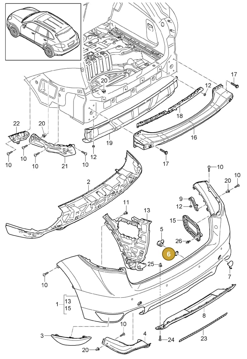 7PP919133 — Porsche Cayenne (2010-2018) diagram p37802050, position 6