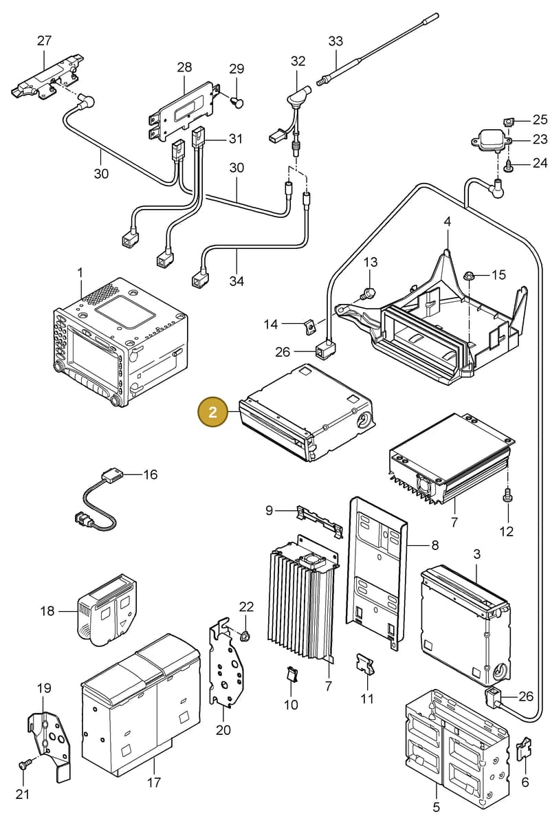 7PP919148A — Porsche Turbo (2006-2009) diagram p30911000, position 2