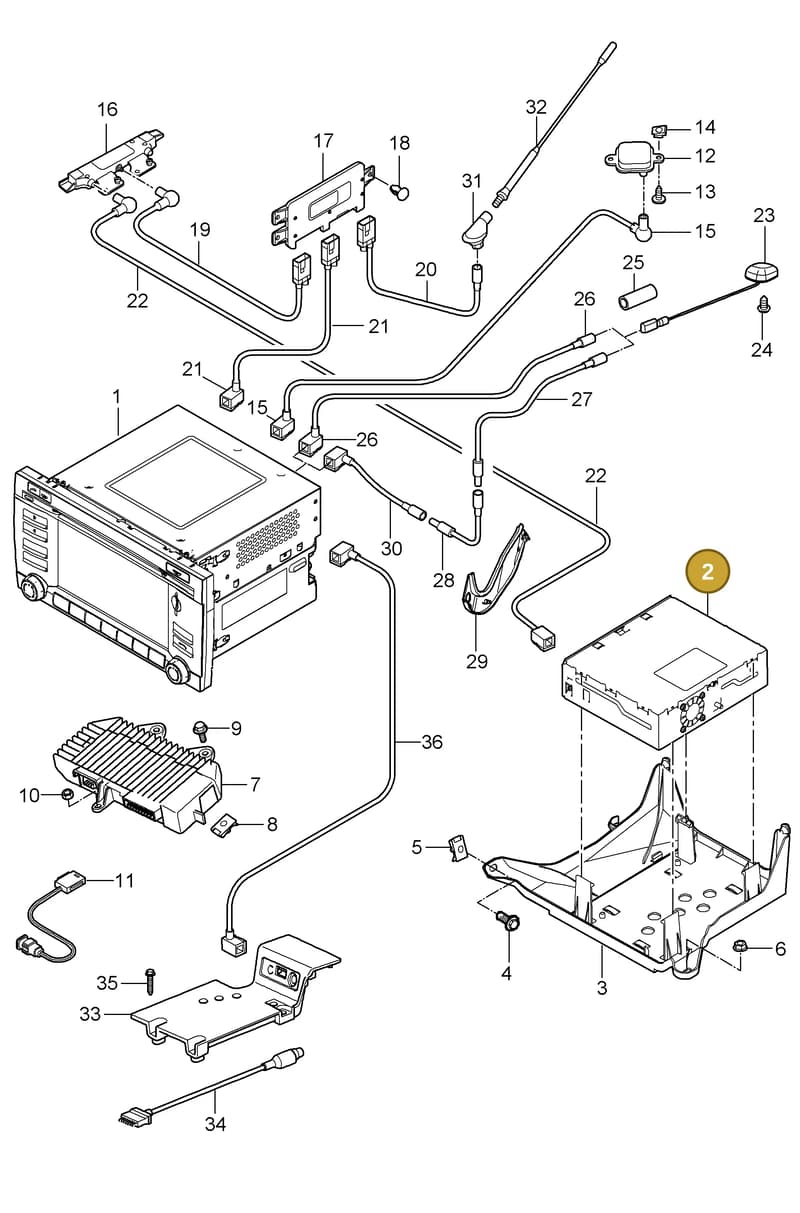 7PP919148A — Porsche Turbo (2006-2009) diagram p30911001, position 2