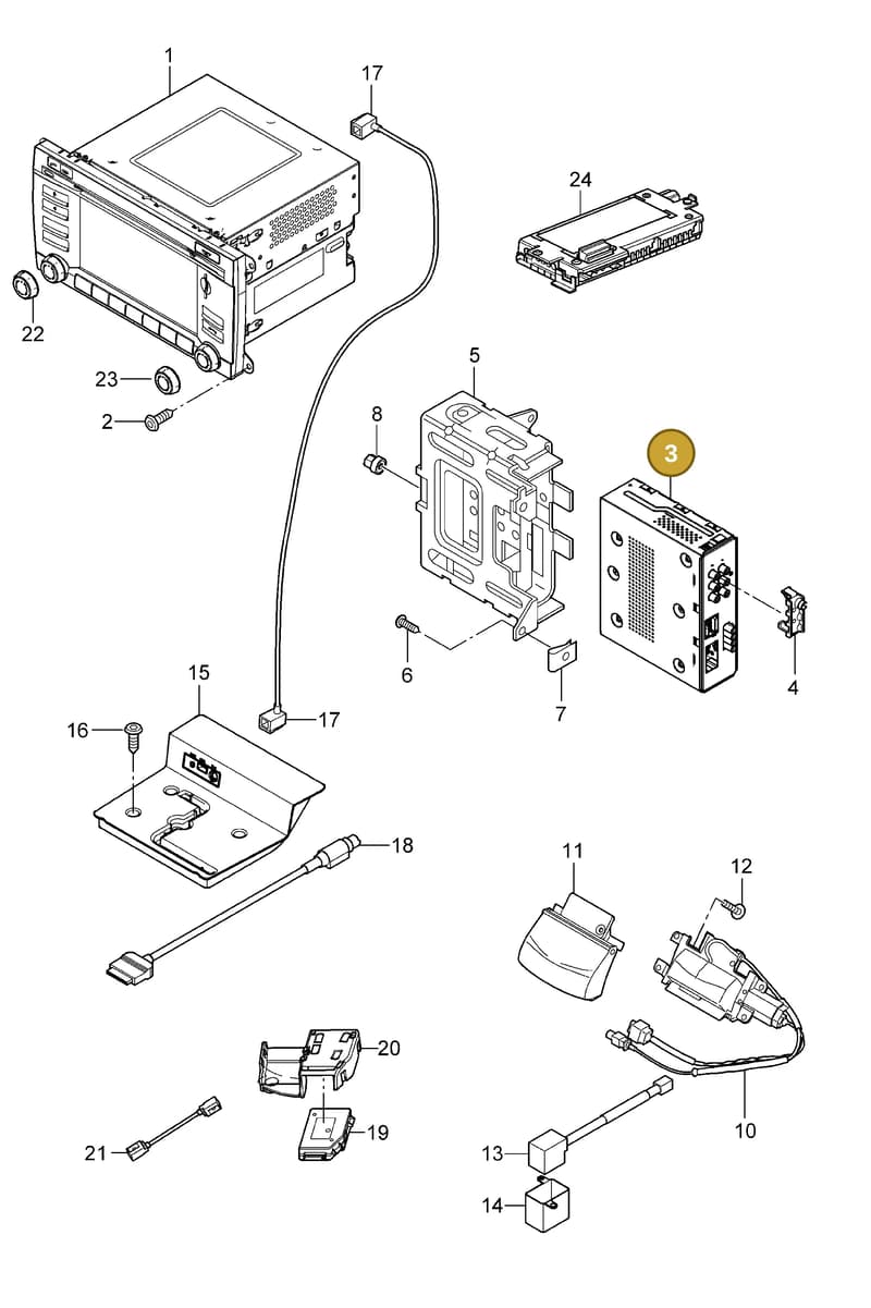 7PP919148A — Porsche Cayenne (2007-2010) diagram p31911002, position 3