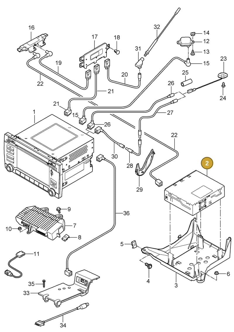 7PP919148A — Porsche 911 Carrera (2008-2012) diagram p32911000, position 2