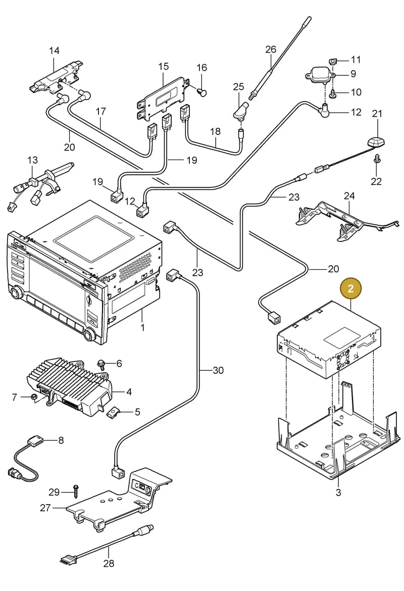 7PP919148A — Porsche Cayman (2008-2012) diagram p34911000, position 2