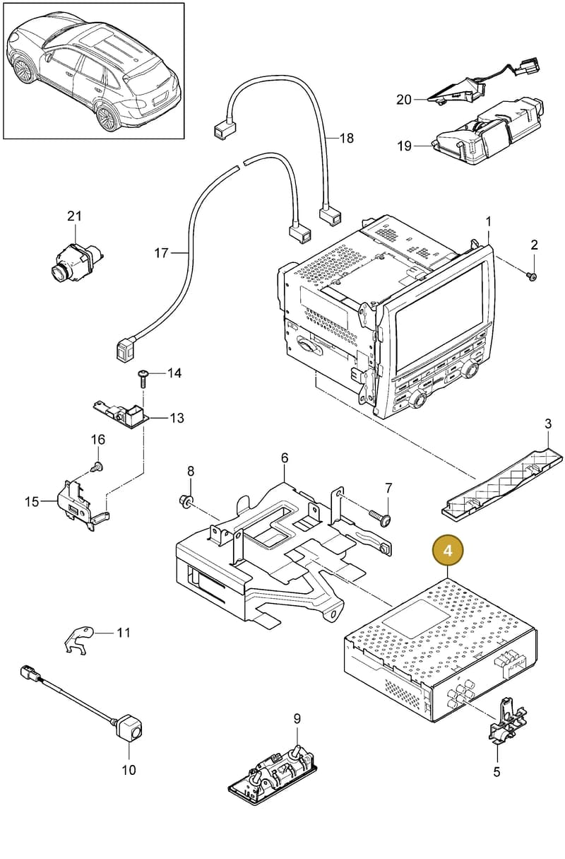 7PP919148H — Porsche Cayenne (2010-2018) diagram p37911000, position 4