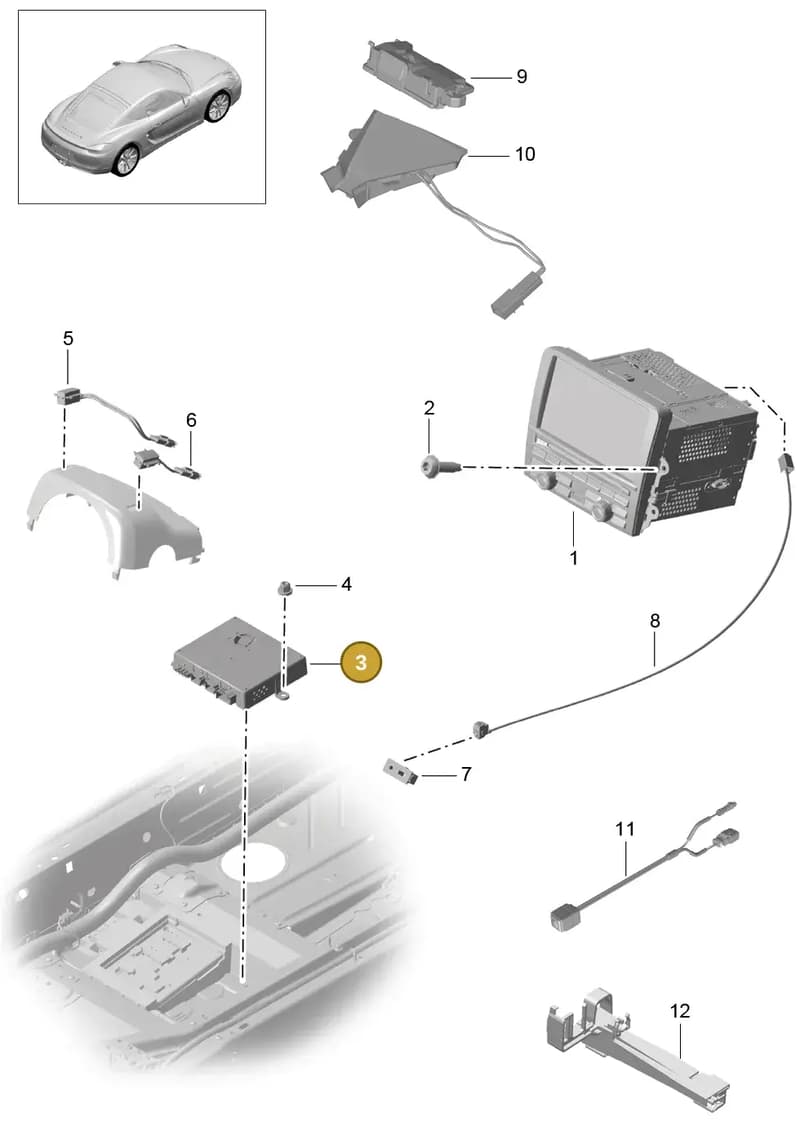 7PP919148H — Porsche Cayman (2013-2016) diagram p40911000, position 3