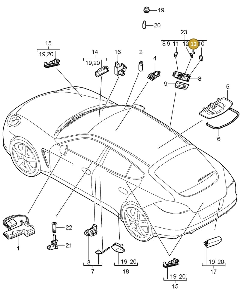 7PP919244 — Porsche Panamera (2009-2016) diagram p35903004, position 13