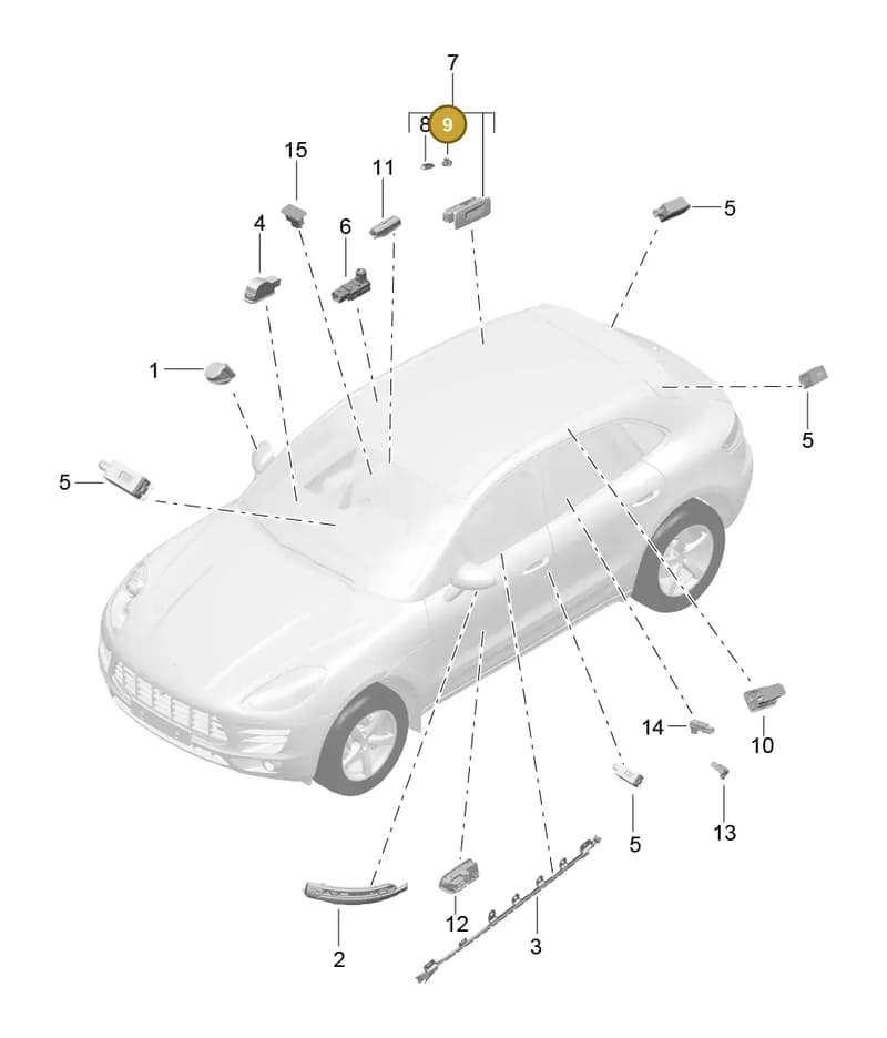 7PP919244 — Porsche Macan (2013-2018) diagram p44903004, position 9
