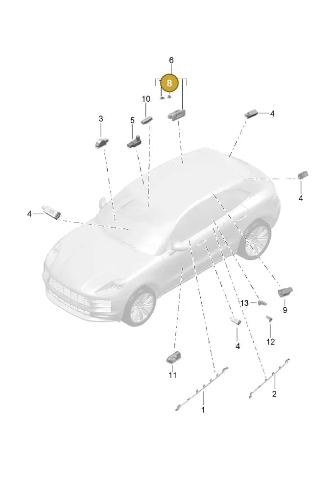 7PP919244 — Porsche Macan (2018-2022) diagram p52903040, position 8