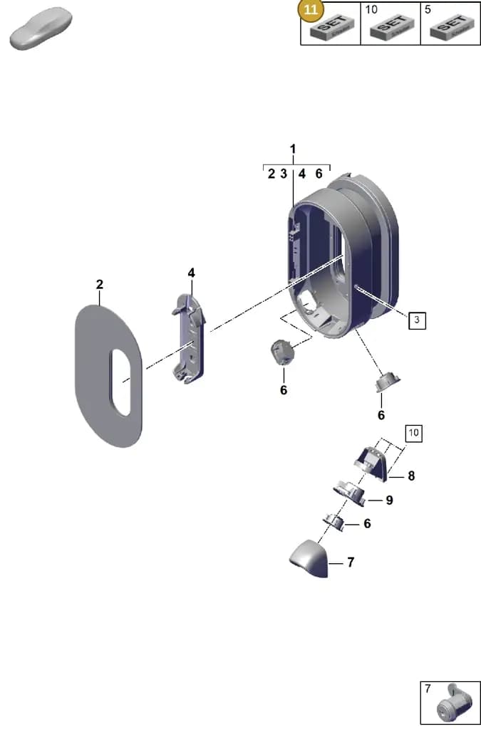 7PP919839 — Porsche Cayenne Hybrid Coupe (2023-) diagram p60920000, position 11