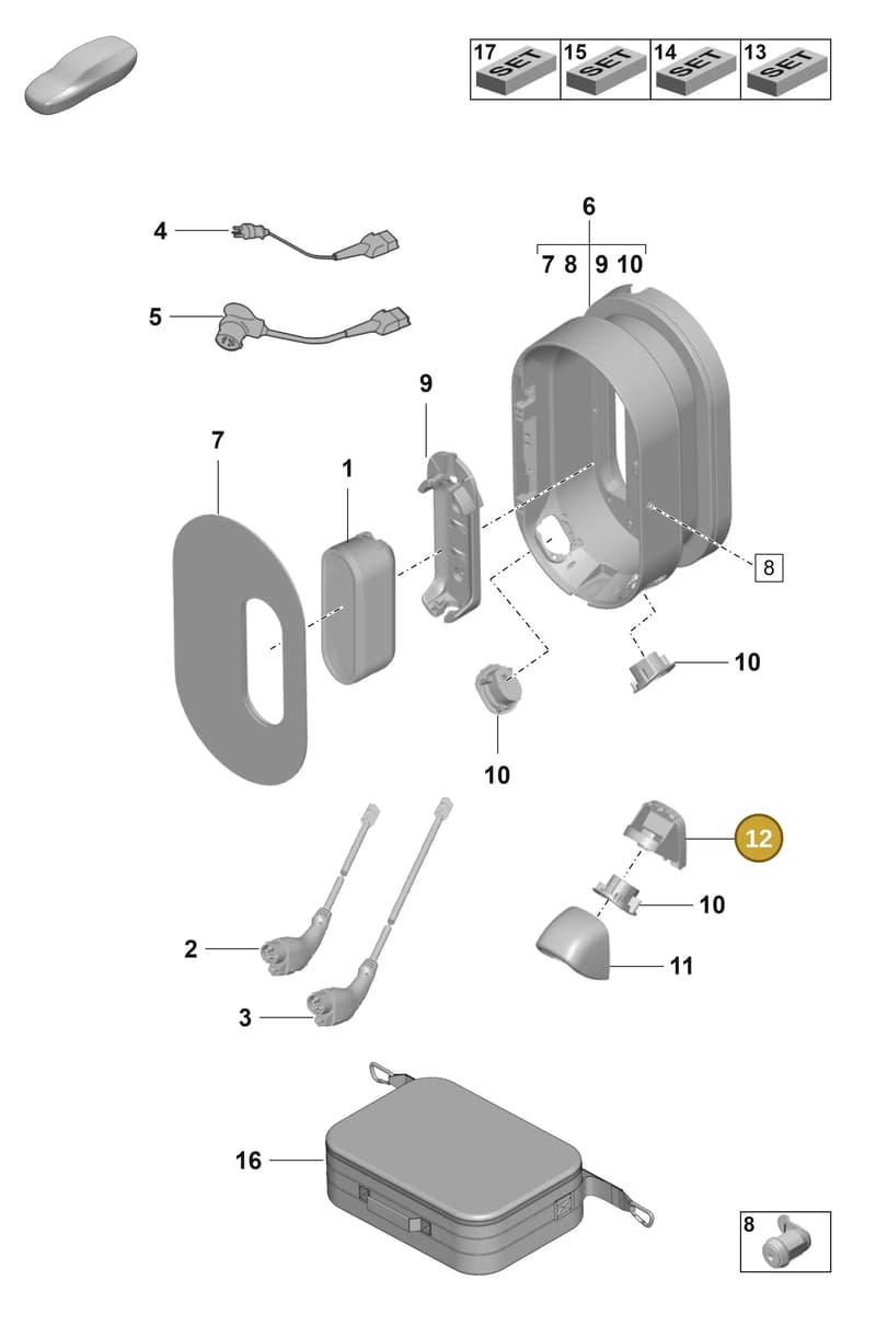 7PP937559 — Porsche Taycan Sport Turismo (2019-2024) diagram p56251370, position 12