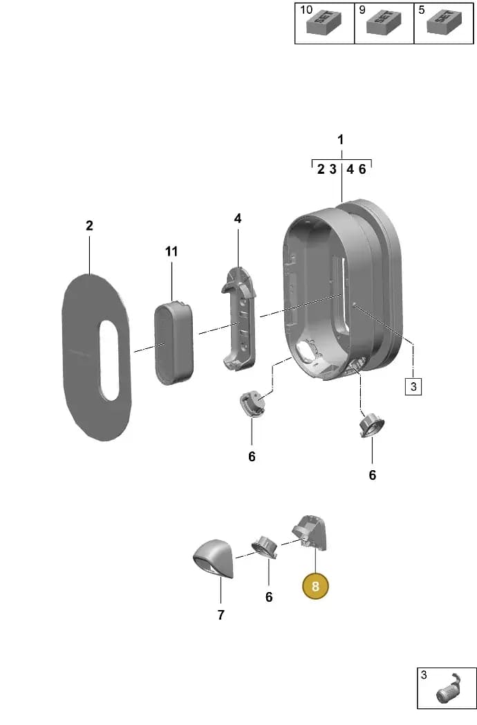 7PP937559 — Porsche Taycan Sport Turismo (2023-2025) diagram p64920000, position 8