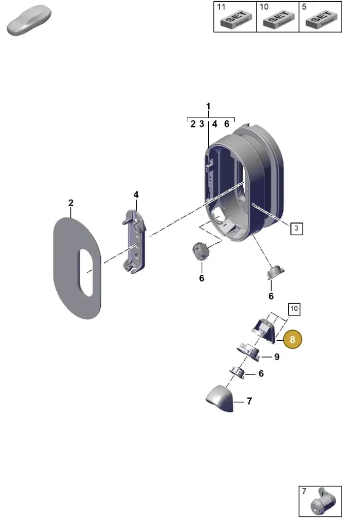 7PP937559 — Porsche Cayenne Coupe (2023-2023) diagram p60920000, position 8