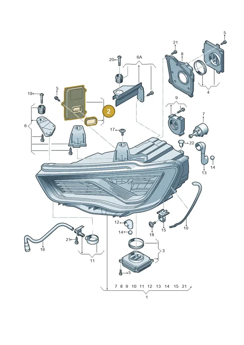 7PP941329M — Audi A3 Limousine 2.0 (2015-2016) diagram 745941150, position 2