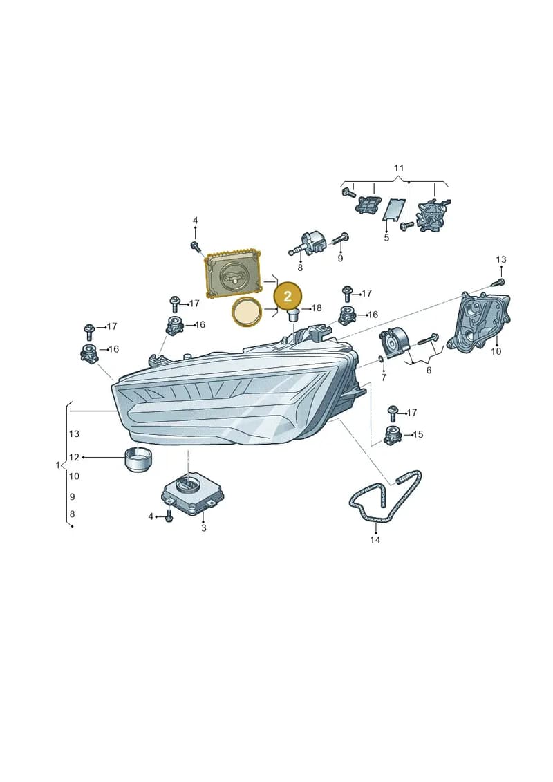 7PP941472K — Audi A7 Sportback (2014-2018) diagram 788941000, position 2