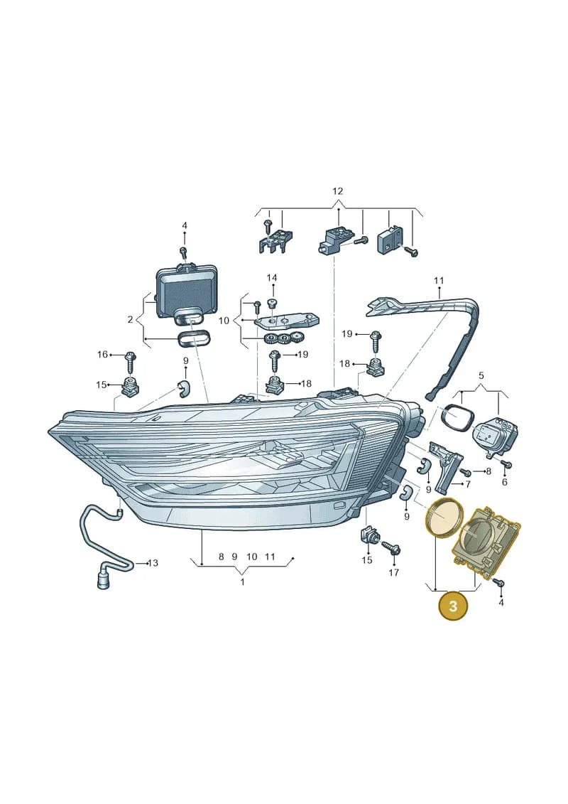 7PP941571ACZ00 — Audi A8 (2017-2025) diagram 838941000, position 3