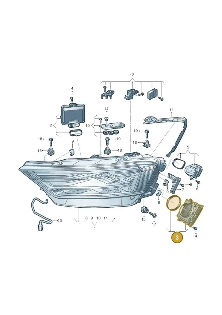 7PP941571AFZ00 — Audi A8 (2017-2025) diagram 838941000, position 3
