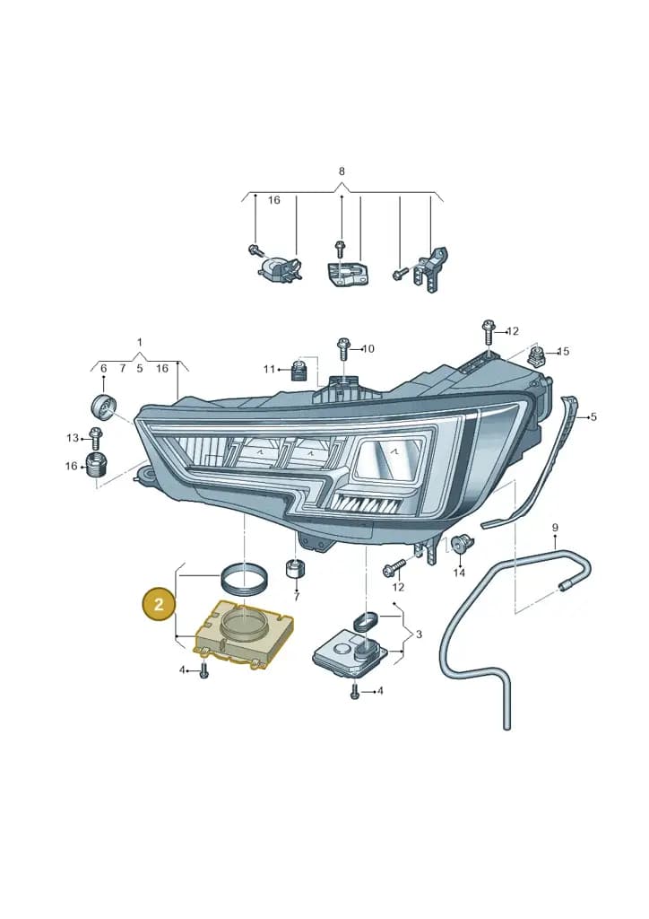 7PP941571BC — Audi RS4 Avant (2017-2025) diagram 849941100, position 2