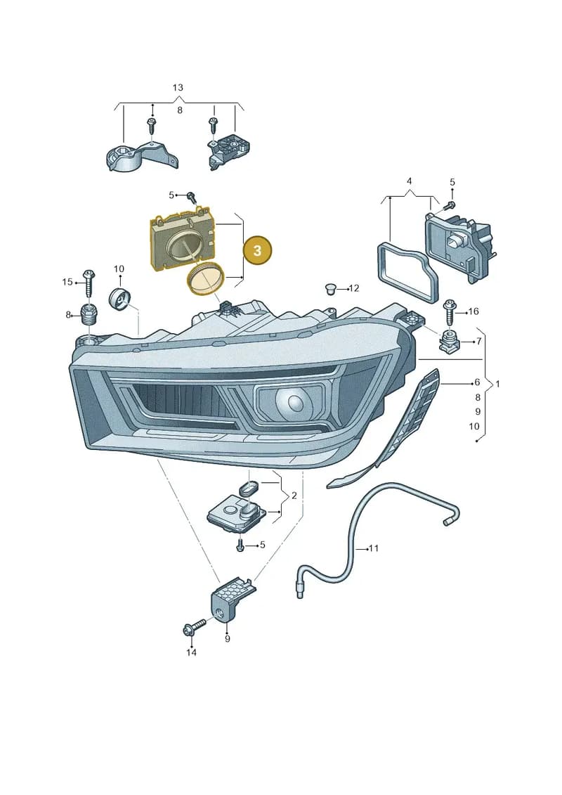7PP941572AC — Audi Q5 (2016-2025) diagram 896941050, position 3