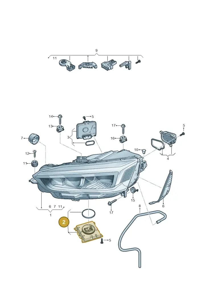 7PP941572AC — Audi RS5 Sportback (2017-2025) diagram 897941050, position 2
