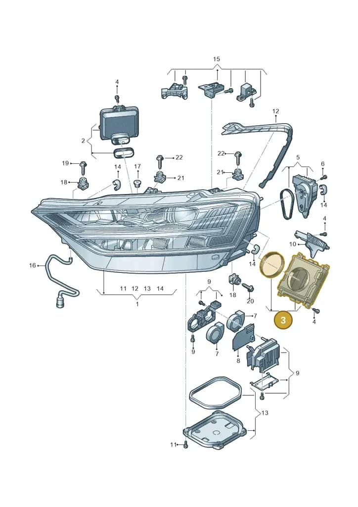7PP941592AC — Audi A8 (2017-2025) diagram 838941100, position 3