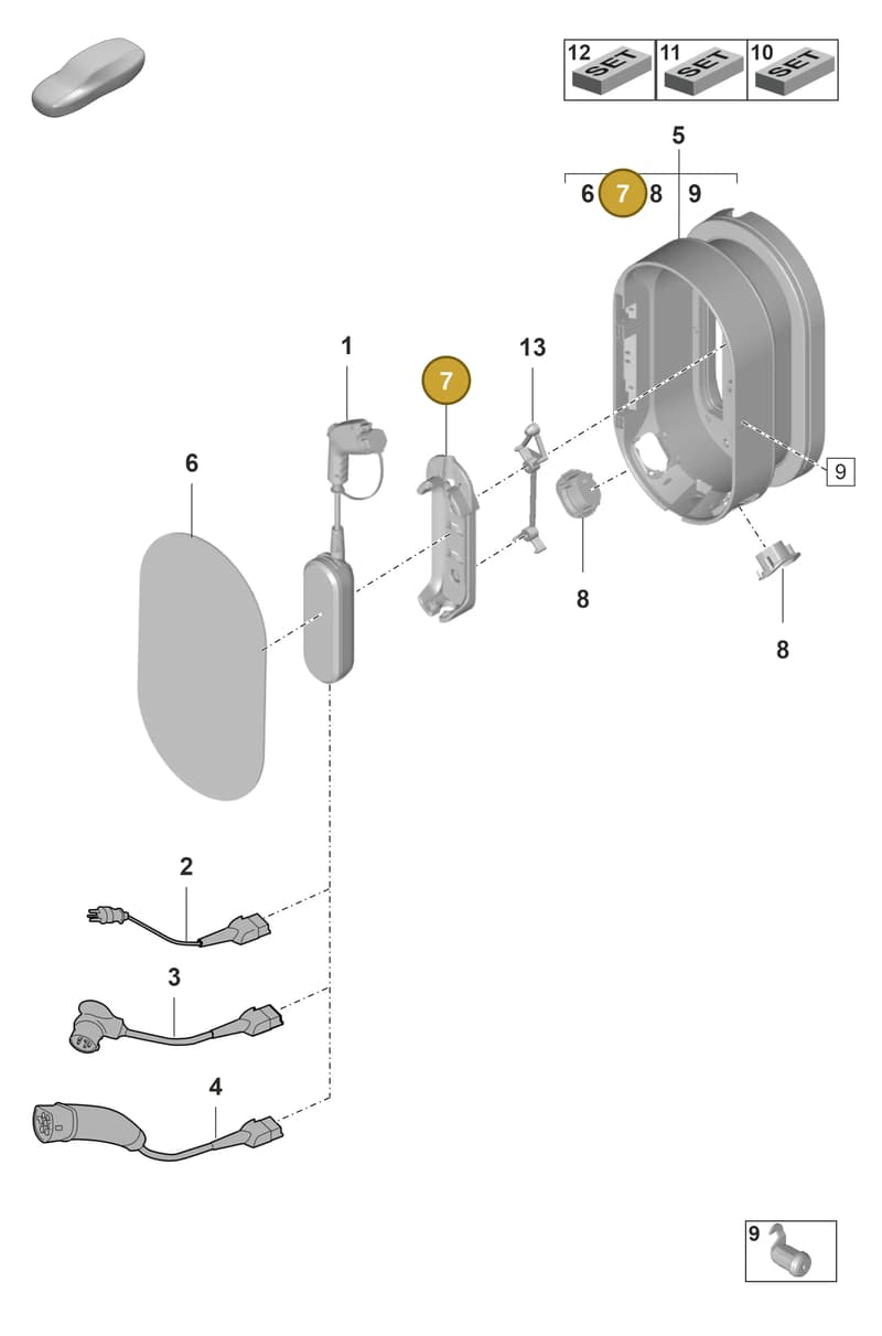 7PP943109A — Porsche Panamera (2020-2023) diagram p58901050, position 7