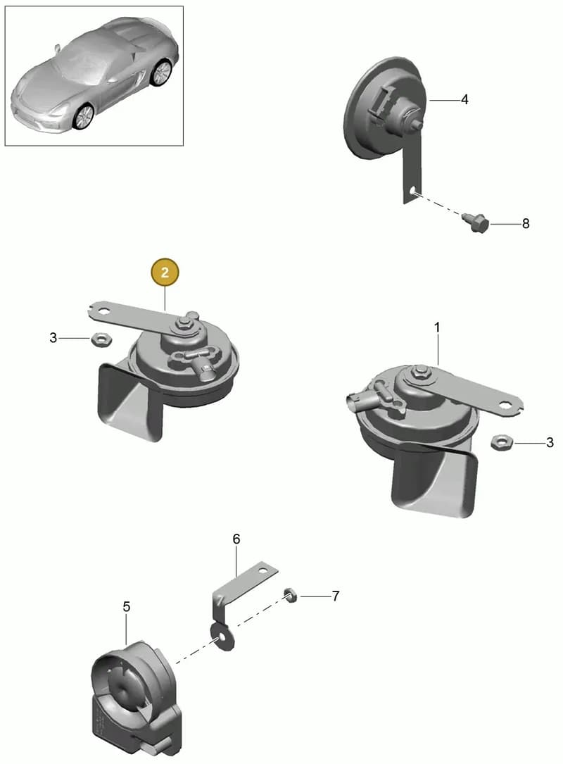 7PP947101 — Porsche Boxster Spyder (2015-2016) diagram p46903000, position 2