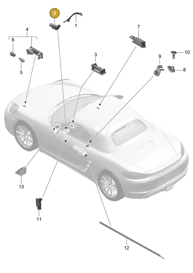 7PP947101 — Porsche Boxster (2016-2019) diagram p48903004, position 2