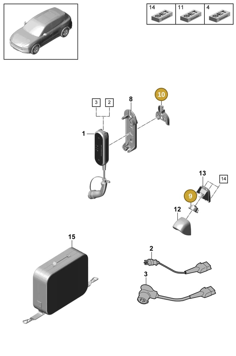 7PP957547D — Porsche Cayenne (2017-2023) diagram p51901190, position 9+10