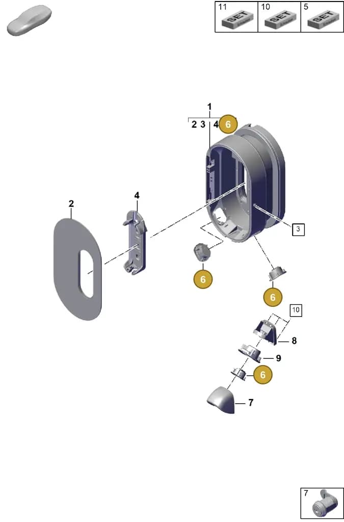 7PP957547D — Porsche Cayenne Coupe (2023-2023) diagram p60920000, position 6