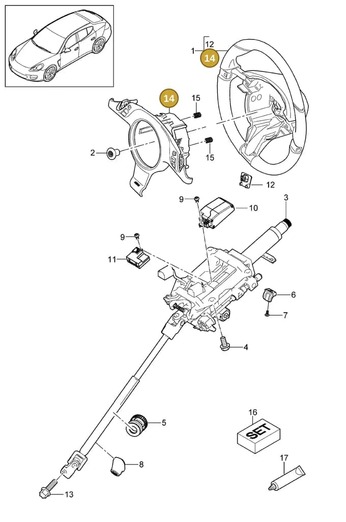 7PP959537AM2S0 — Porsche Panamera (2009-2016) diagram p35403053, position 14